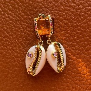 Puka Shell Rainbow Earrings